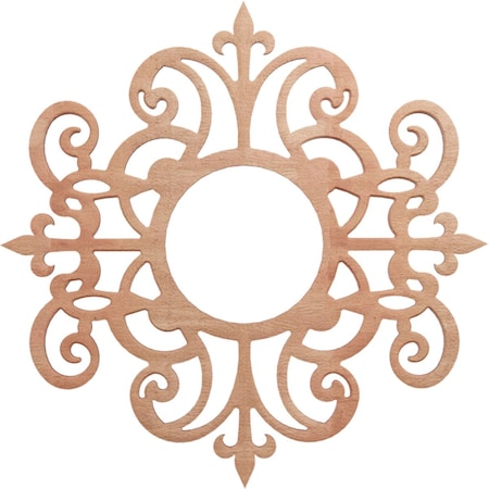 Ekena Millwork Dijon Wood Fretwork Pierced Ceiling Medallion, Cherry, 18"OD x 5 7/8"ID x 1/4"T CMWP18X18X0250DICH